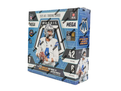 2025 Panini Mosaic Football Mega Box (Reactive Purple) | Columbia Sports Cards - Columbia Hobby - Sports Card Boxes - Toploaders - Card Savers