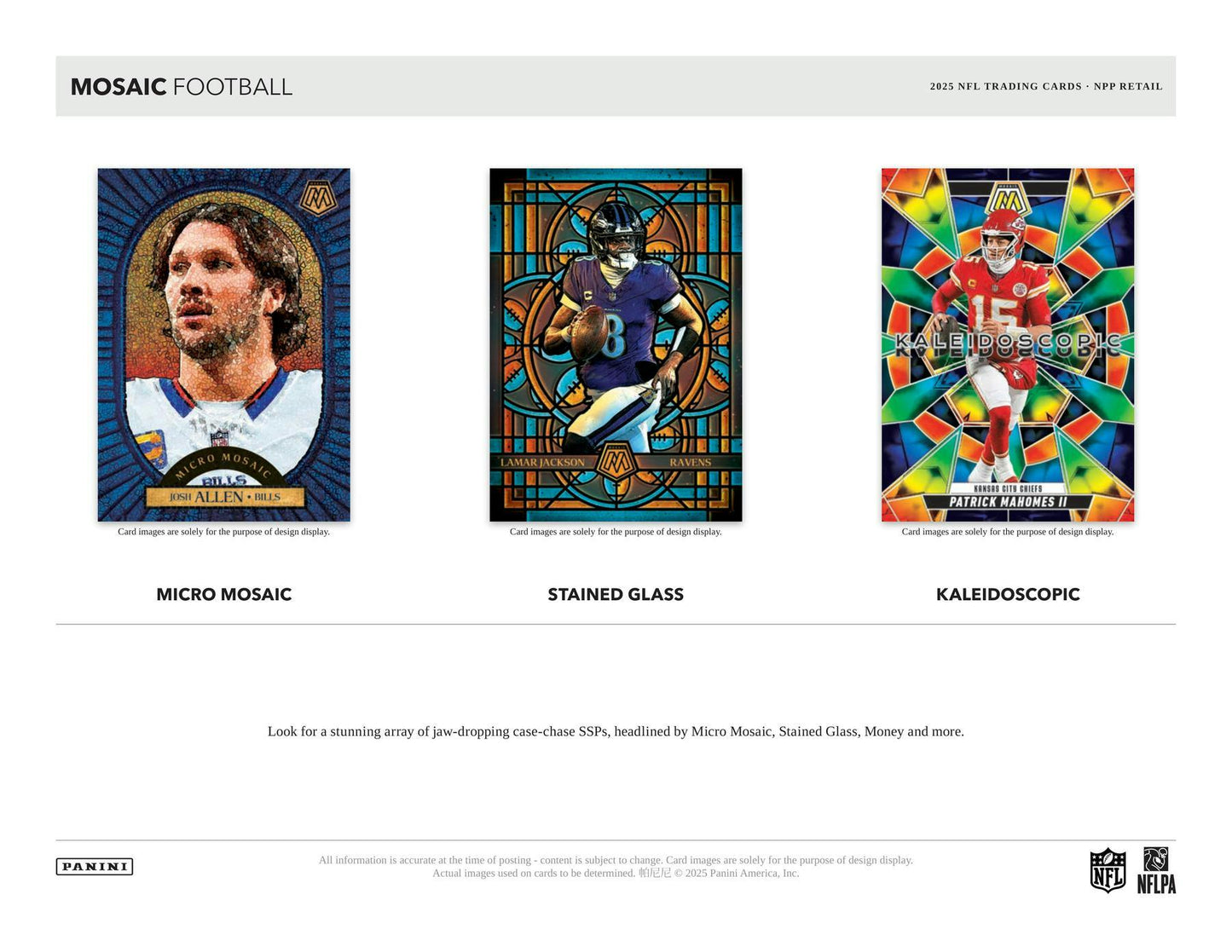 2025 Panini Mosaic Football Mega Box (Reactive Purple) | Columbia Sports Cards - Columbia Hobby - Sports Card Boxes - Toploaders - Card Savers