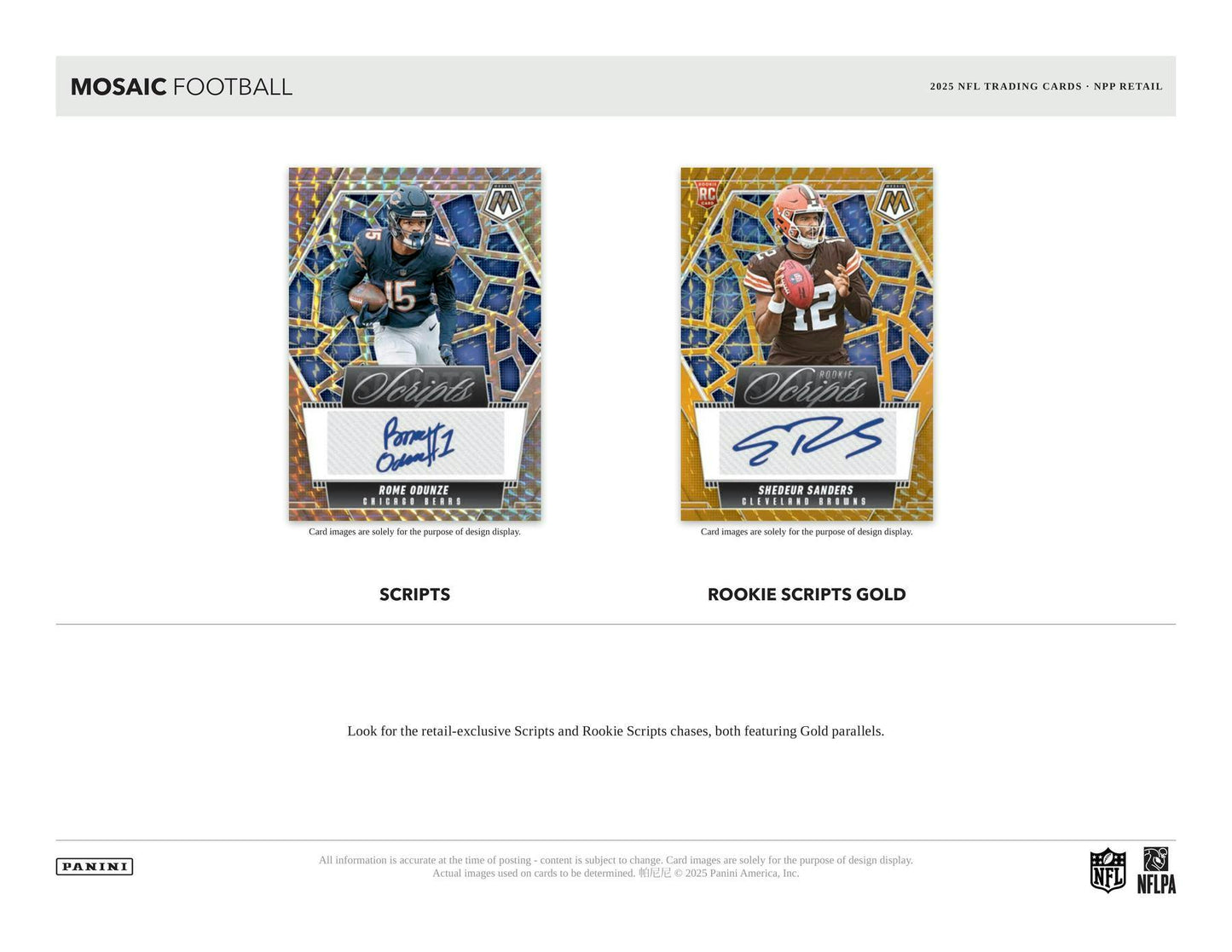 2025 Panini Mosaic Football Mega Box (Reactive Purple) | Columbia Sports Cards - Columbia Hobby - Sports Card Boxes - Toploaders - Card Savers