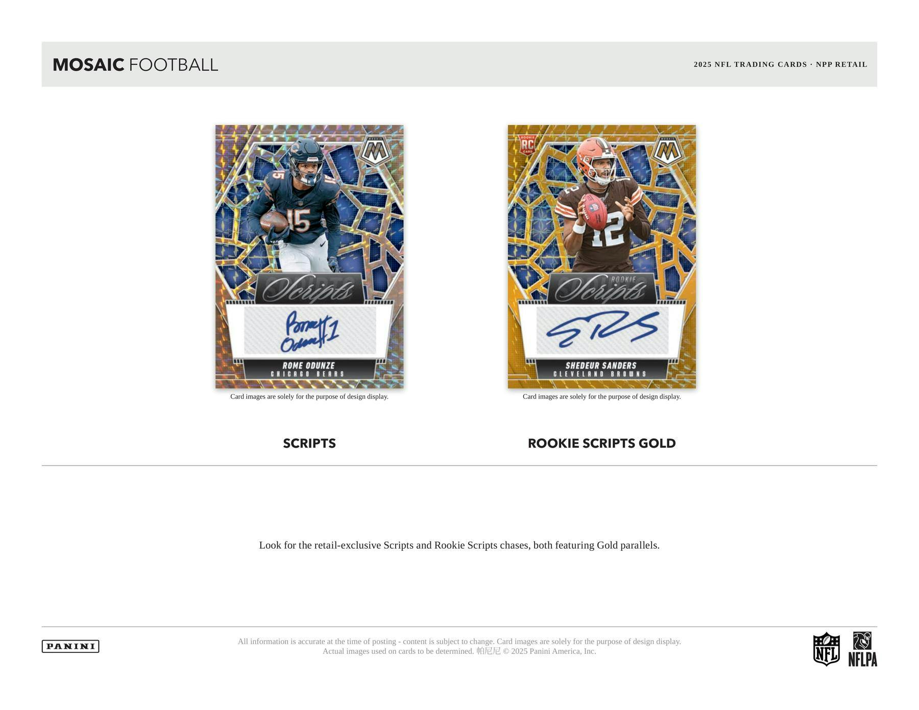 2025 Panini Mosaic Football Mega Box (Reactive Purple) | Columbia Sports Cards - Columbia Hobby - Sports Card Boxes - Toploaders - Card Savers