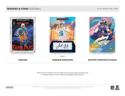 2025 Panini Rookies & Stars Football Hobby Box | Columbia Sports Cards - Columbia Hobby - Sports Card Boxes - Toploaders - Card Savers