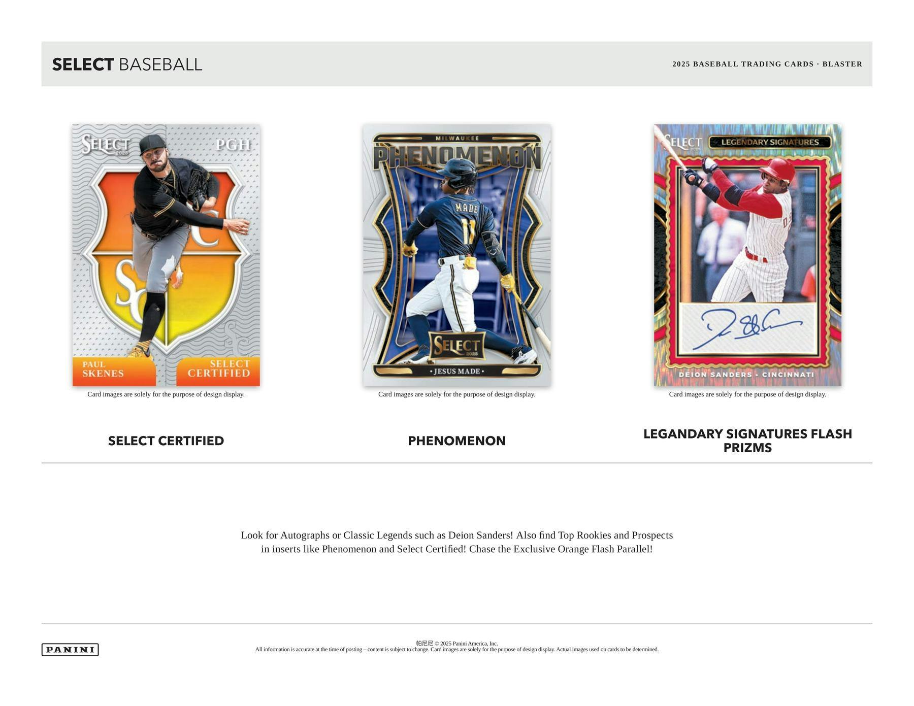 2025 Panini Select Baseball Blaster Box | Columbia Sports Cards - Columbia Hobby - Sports Card Boxes - Toploaders - Card Savers