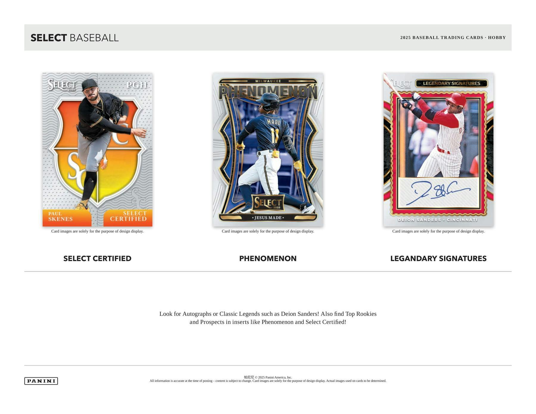 2025 Panini Select Baseball Hobby Box | Columbia Sports Cards - Columbia Hobby - Sports Card Boxes - Toploaders - Card Savers