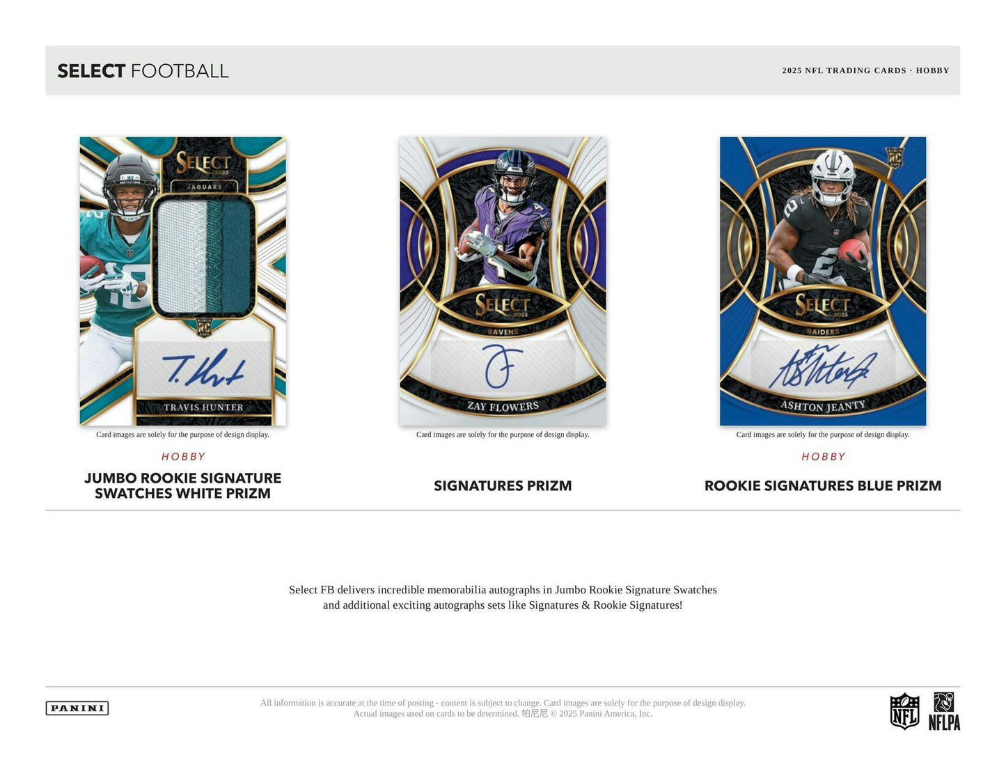 2025 Panini Select Football Hobby Box | Columbia Sports Cards - Columbia Hobby - Sports Card Boxes - Toploaders - Card Savers