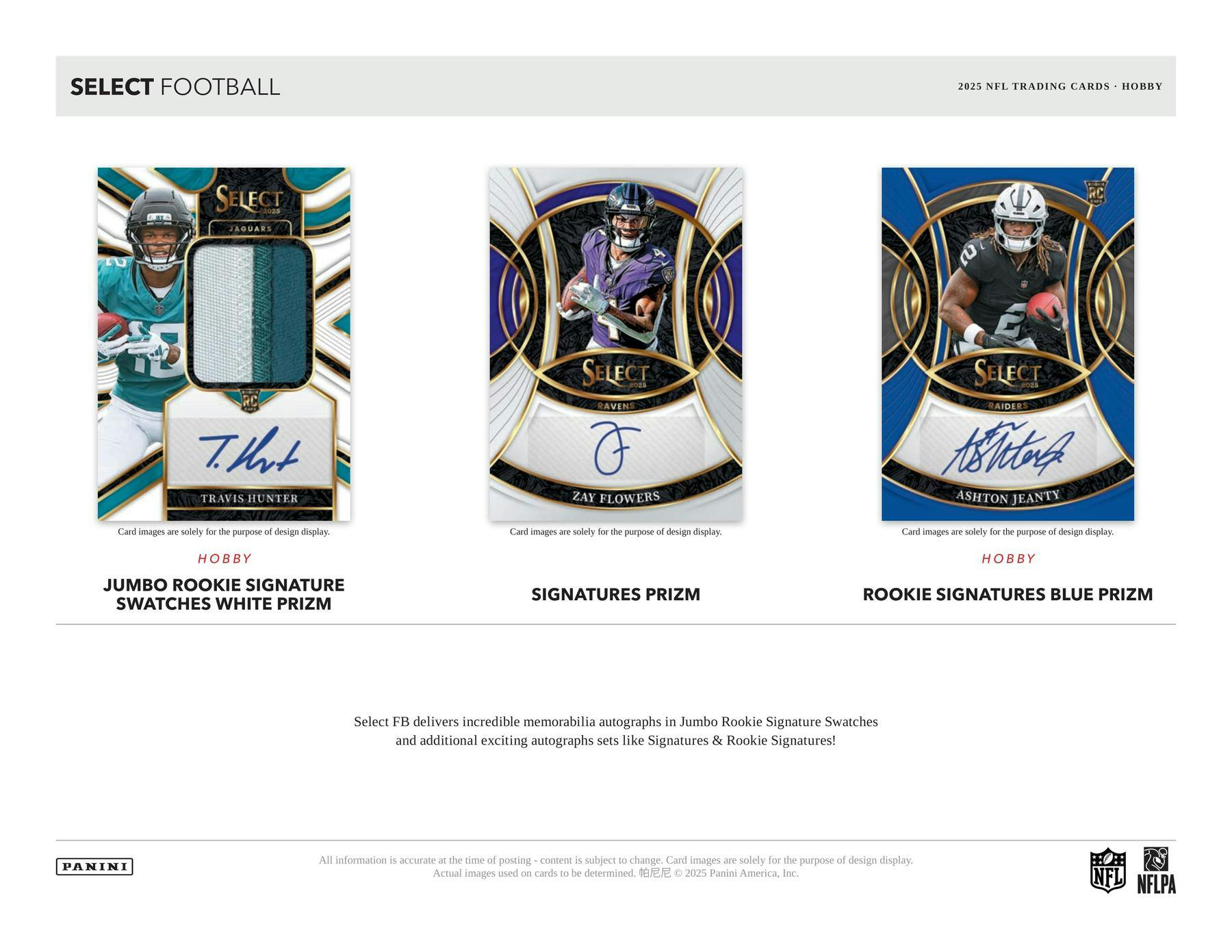 2025 Panini Select Football Hobby Box | Columbia Sports Cards - Columbia Hobby - Sports Card Boxes - Toploaders - Card Savers