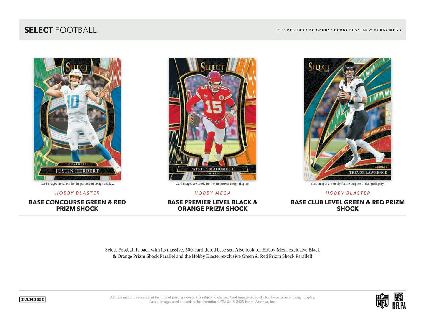 2025 Panini Select Football Mega Hobby Box | Columbia Sports Cards - Columbia Hobby - Sports Card Boxes - Toploaders - Card Savers