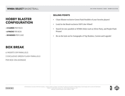 2025 Panini Select WNBA Basketball Hobby Blaster Box | Columbia Sports Cards - Columbia Sports Cards