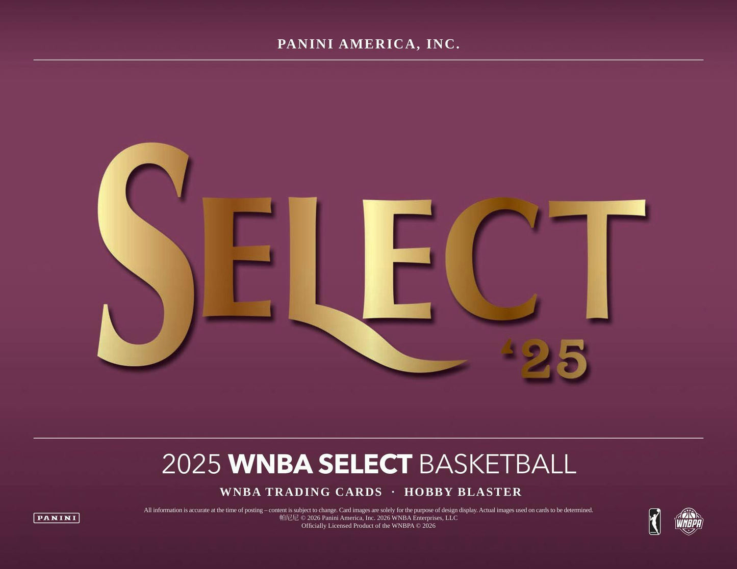 2025 Panini Select WNBA Basketball Hobby Blaster Box | Columbia Sports Cards - Columbia Sports Cards