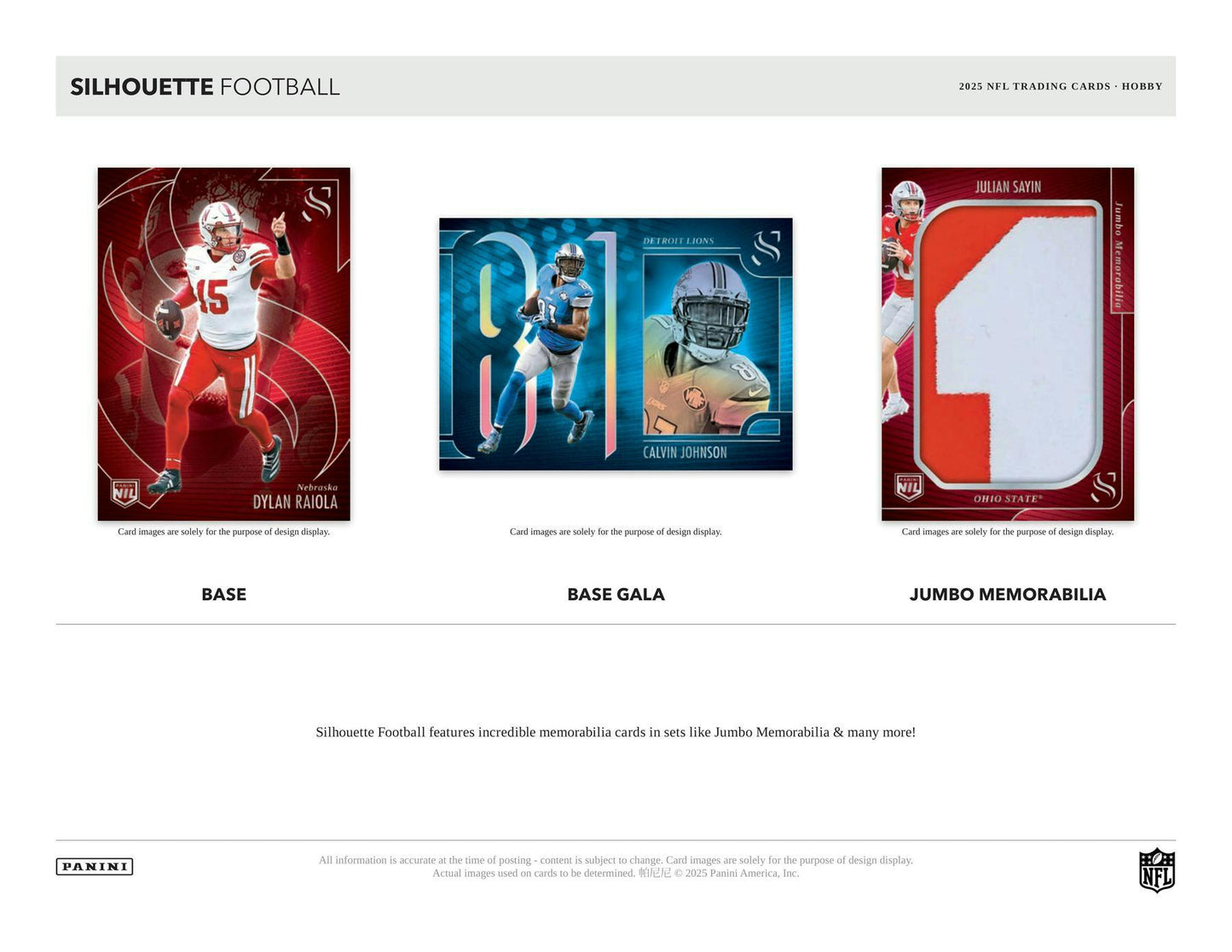 2025 Panini Silhouette Football Hobby Box | Columbia Sports Cards - Columbia Hobby - Sports Card Boxes - Toploaders - Card Savers