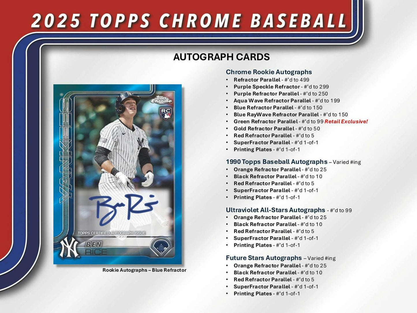 2025 Topps Chrome Baseball 7 - Pack Blaster Box - Columbia Hobby - Sports Card Boxes - Toploaders - Card Savers