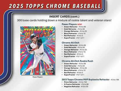 2025 Topps Chrome Baseball Hobby Jumbo Box - Columbia Hobby - Sports Card Boxes - Toploaders - Card Savers