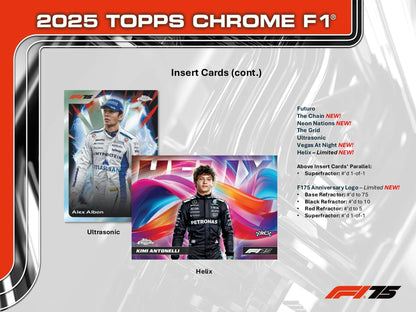 2025 Topps Chrome Formula 1 Racing Hobby Box | Columbia Sports Cards - Columbia Hobby - Sports Card Boxes - Toploaders - Card Savers