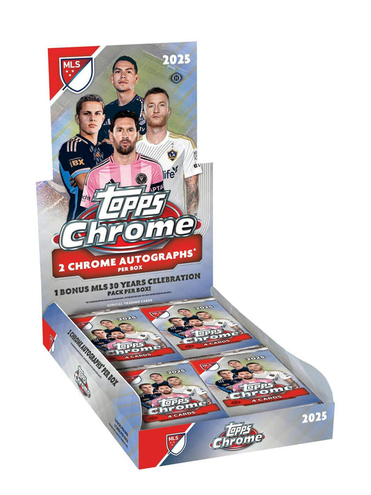 2025 Topps Chrome MLS Hobby Box | Columbia Sports Cards - Columbia Hobby - Sports Card Boxes - Toploaders - Card Savers