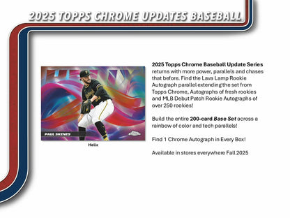 2025 Topps Chrome Update Series Baseball Hobby Box | Columbia Sports Cards - Columbia Hobby - Sports Card Boxes - Toploaders - Card Savers