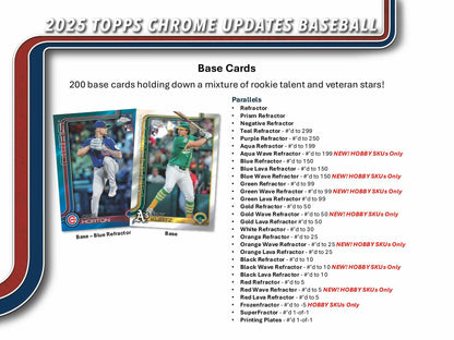 2025 Topps Chrome Update Series Baseball Hobby Jumbo Box - Columbia Hobby - Sports Card Boxes - Toploaders - Card Savers