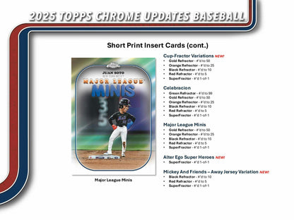 2025 Topps Chrome Update Series Baseball Hobby Jumbo Box - Columbia Hobby - Sports Card Boxes - Toploaders - Card Savers