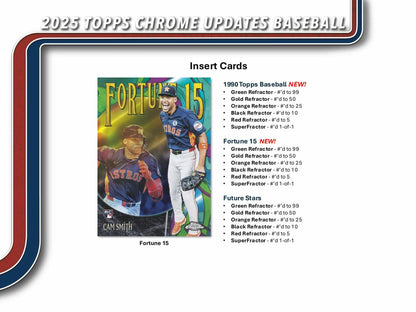 2025 Topps Chrome Update Series Baseball Mega Box | Columbia Sports Cards - Columbia Hobby - Sports Card Boxes - Toploaders - Card Savers