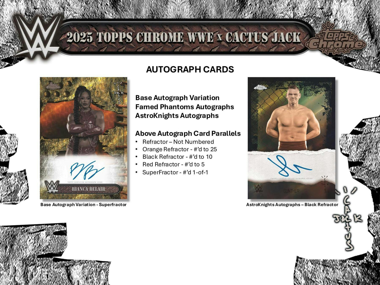 2025 Topps Chrome WWE x Cactus Jack Hobby Box | Columbia Sports Cards - Columbia Hobby - Sports Card Boxes - Toploaders - Card Savers