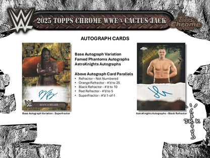 2025 Topps Chrome WWE x Cactus Jack Hobby Box | Columbia Sports Cards - Columbia Hobby - Sports Card Boxes - Toploaders - Card Savers