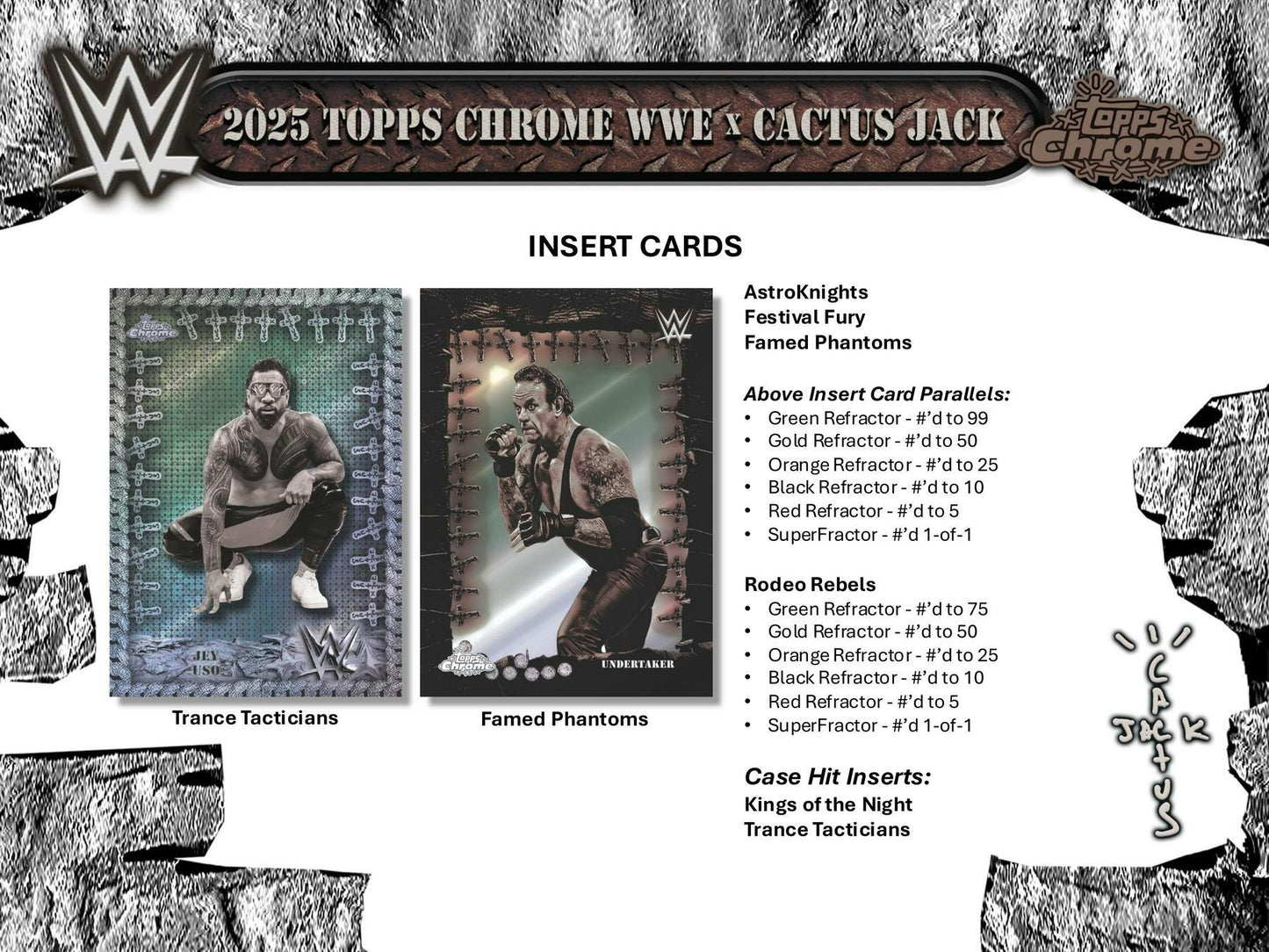 2025 Topps Chrome WWE x Cactus Jack Hobby Box | Columbia Sports Cards - Columbia Hobby - Sports Card Boxes - Toploaders - Card Savers