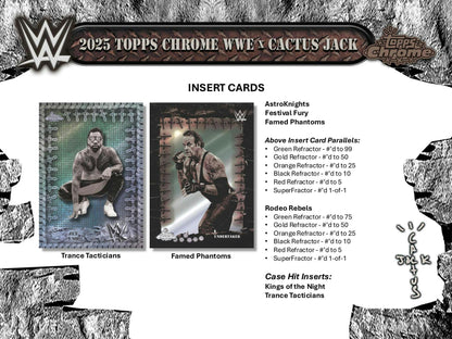 2025 Topps Chrome WWE x Cactus Jack Hobby Box | Columbia Sports Cards - Columbia Hobby - Sports Card Boxes - Toploaders - Card Savers