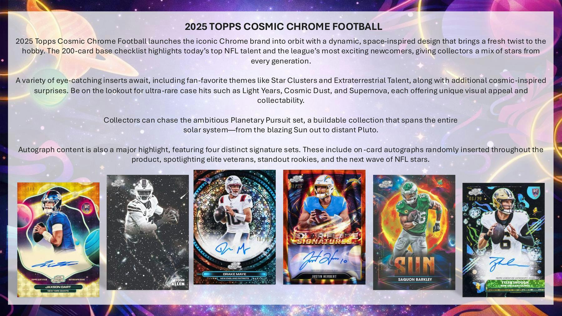 2025 Topps Cosmic Chrome Football Hobby Box | Columbia Sports Cards - Columbia Sports Cards