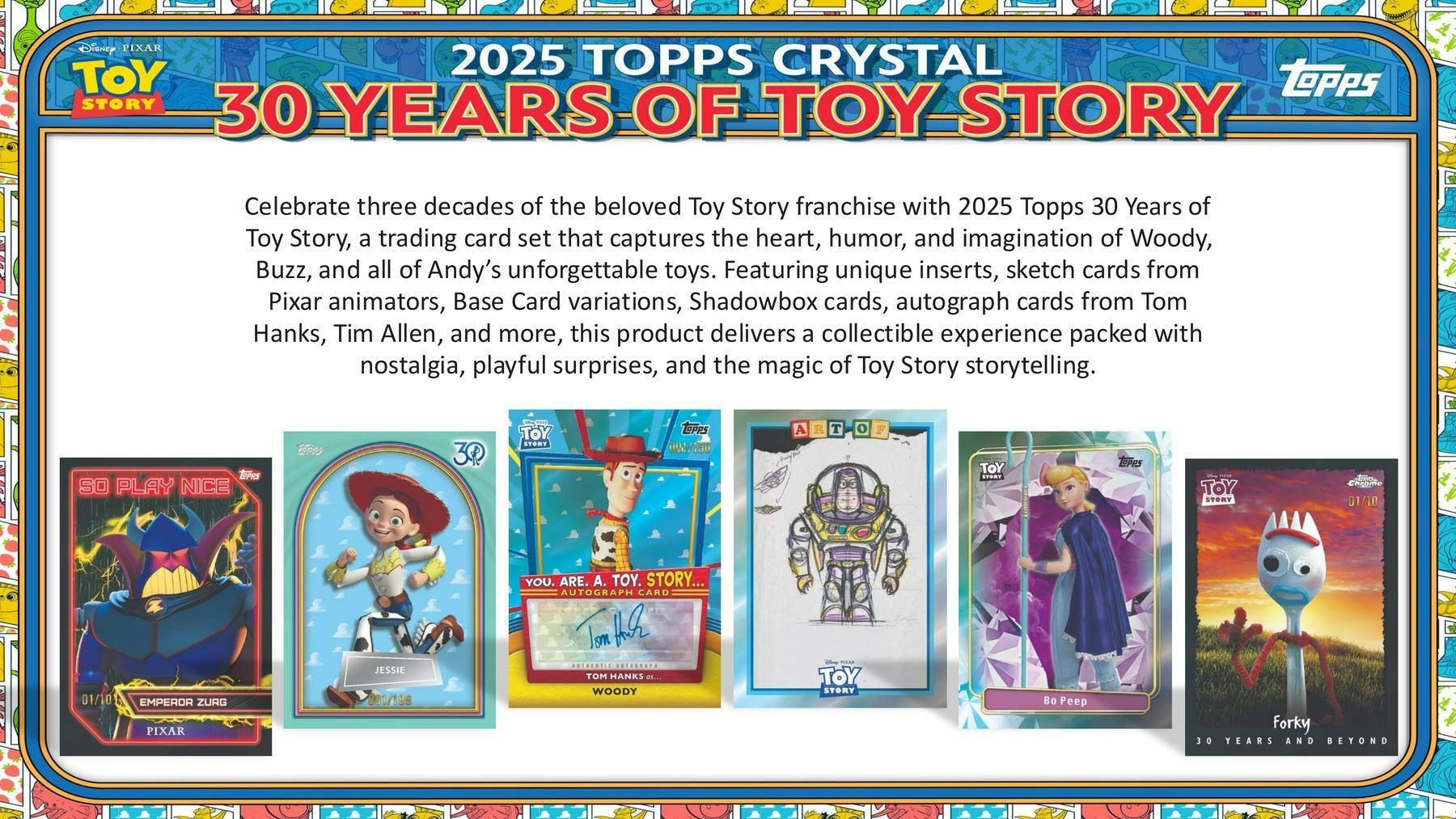 2025 Topps Crystal 30 Years of Toy Story Hobby Box | Columbia Sports Cards - Columbia Hobby - Sports Card Boxes - Toploaders - Card Savers