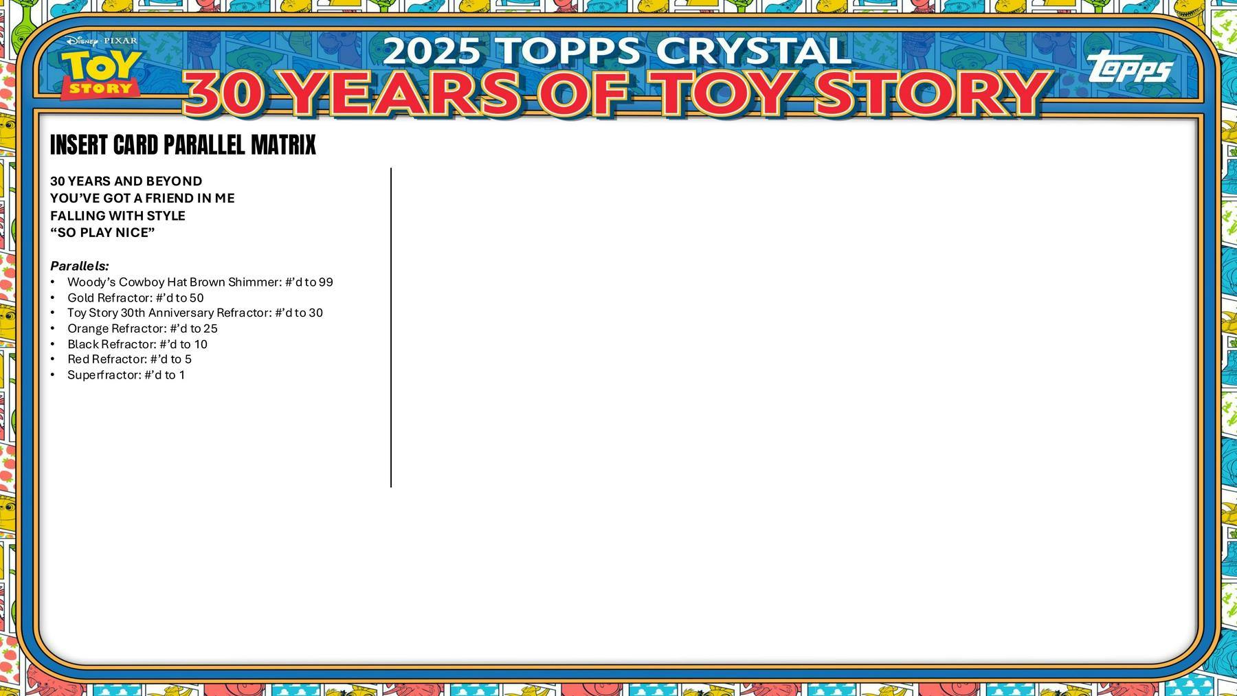 2025 Topps Crystal 30 Years of Toy Story Hobby Box | Columbia Sports Cards - Columbia Hobby - Sports Card Boxes - Toploaders - Card Savers
