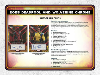 2025 Topps Deadpool Chrome Hobby Box | Columbia Sports Cards - Columbia Hobby - Sports Card Boxes - Toploaders - Card Savers