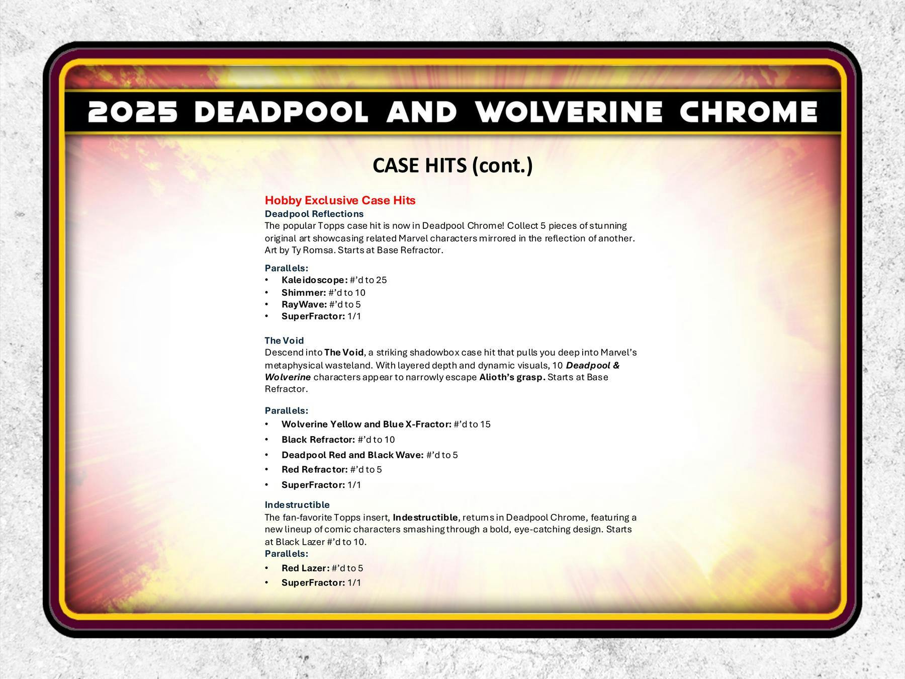 2025 Topps Deadpool Chrome Hobby Box | Columbia Sports Cards - Columbia Hobby - Sports Card Boxes - Toploaders - Card Savers