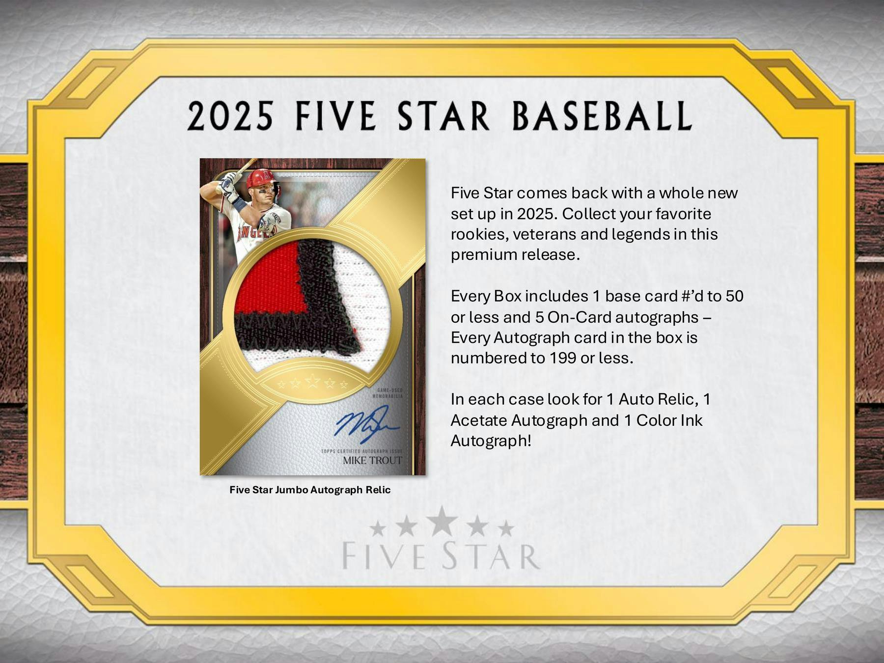2025 Topps Five Star Baseball Hobby Box (Presell) - Columbia Hobby - Sports Card Boxes - Toploaders - Card Savers