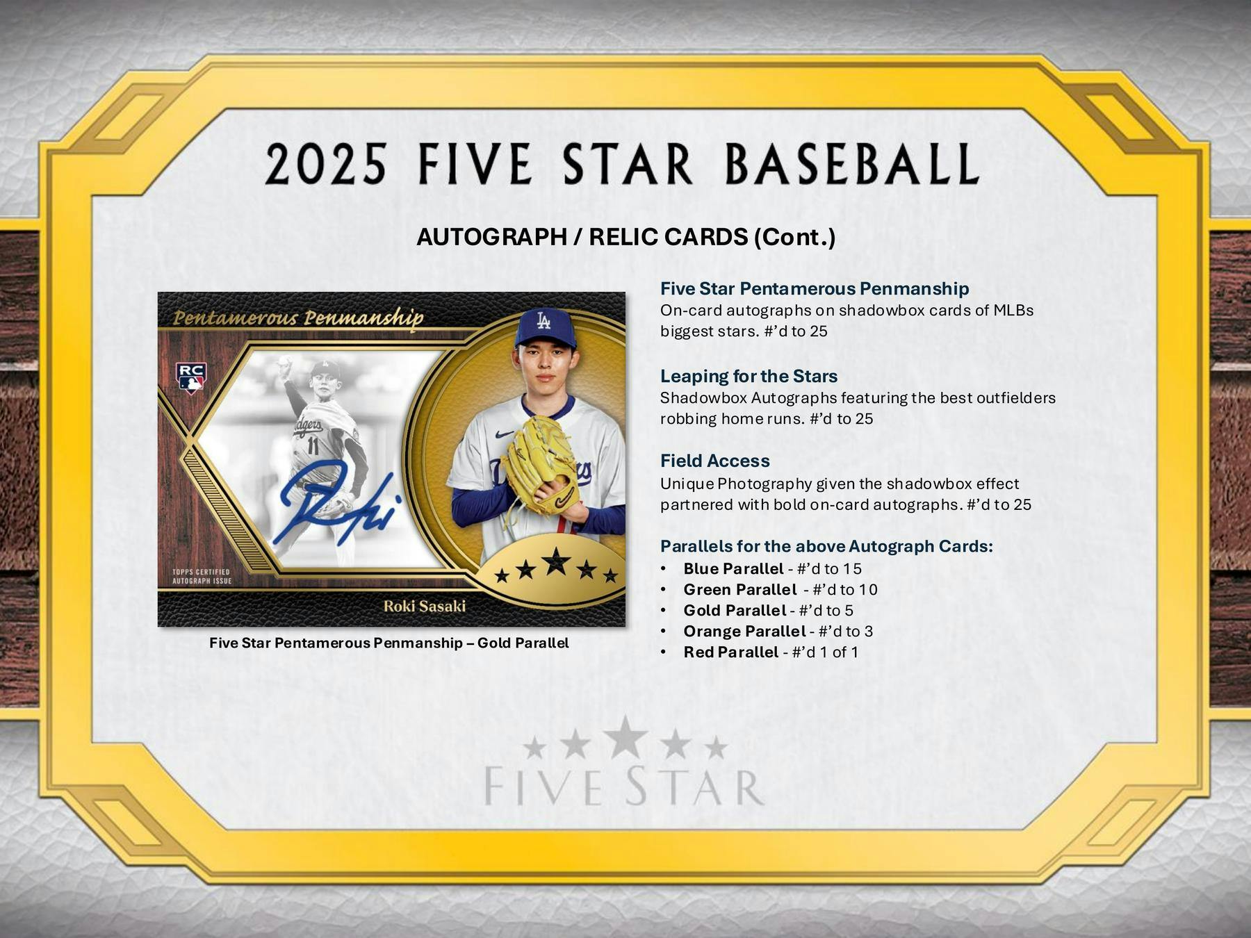 2025 Topps Five Star Baseball Hobby Box (Presell) - Columbia Hobby - Sports Card Boxes - Toploaders - Card Savers