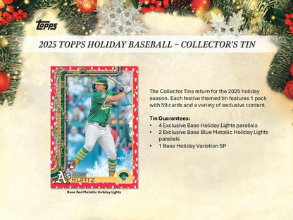 2025 Topps Holiday Baseball Tin | Columbia Sports Cards - Columbia Hobby - Sports Card Boxes - Toploaders - Card Savers