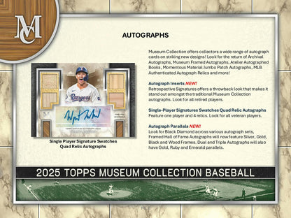 2025 Topps Museum Collection Baseball Hobby Box | Columbia Sports Cards - Columbia Hobby - Sports Card Boxes - Toploaders - Card Savers