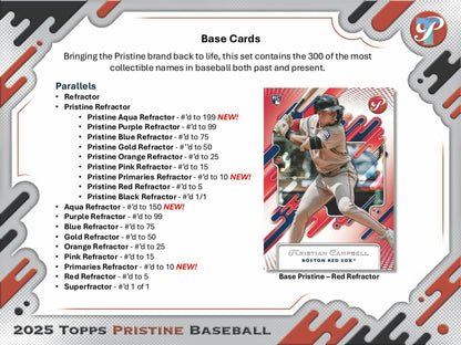 2025 Topps Pristine Baseball Hobby Box | Columbia Sports Cards PRESALE - Columbia Hobby - Sports Card Boxes - Toploaders - Card Savers