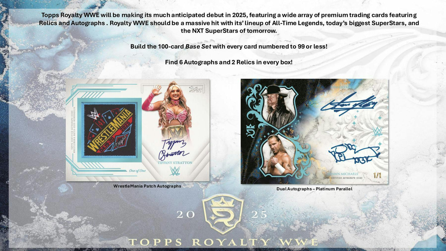 2025 Topps Royalty WWE Wrestling Hobby Box | Columbia Sports Cards - Columbia Hobby - Sports Card Boxes - Toploaders - Card Savers