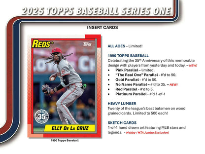 2025 Topps Series 1 Baseball Hobby Jumbo Box - Columbia Hobby - Sports Card Boxes - Toploaders - Card Savers