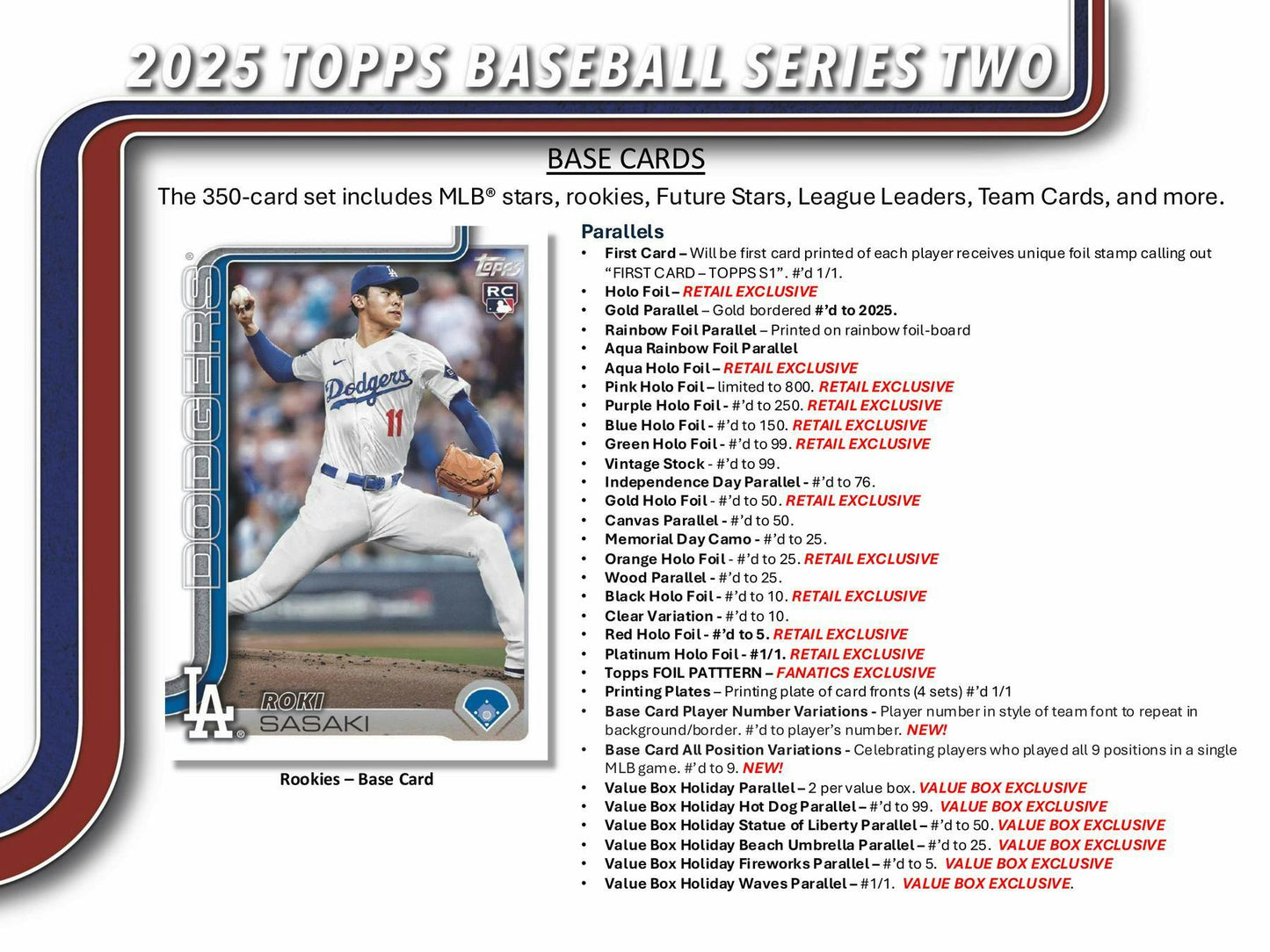 2025 Topps Series 2 Baseball 7 - Pack Blaster Box - Columbia Hobby - Sports Card Boxes - Toploaders - Card Savers