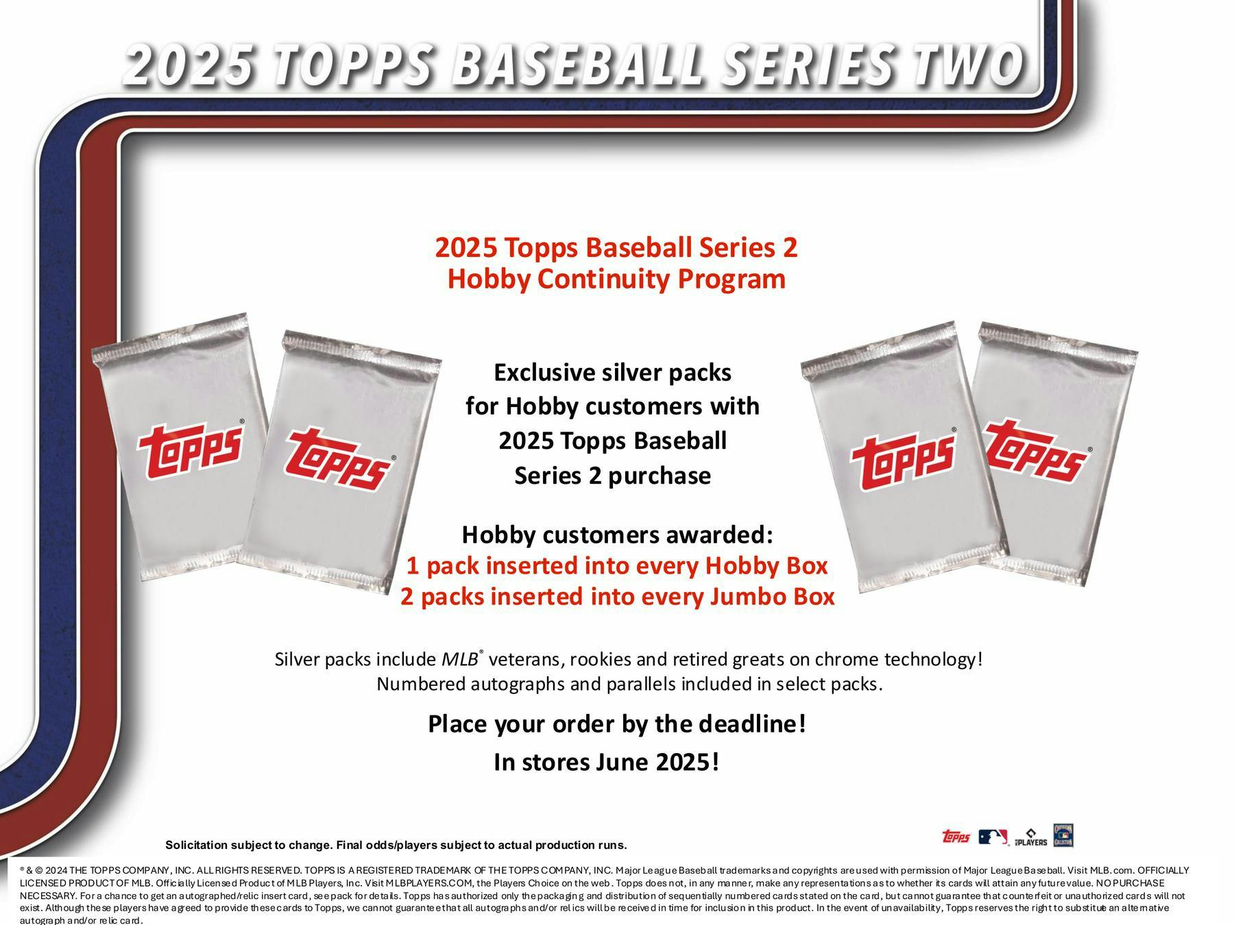 2025 Topps Series 2 Baseball Hobby Jumbo Box - Columbia Hobby - Sports Card Boxes - Toploaders - Card Savers