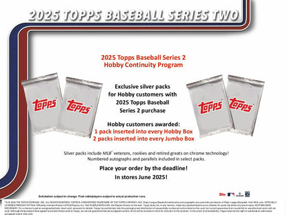 2025 Topps Series 2 Baseball Hobby Jumbo Box - Columbia Hobby - Sports Card Boxes - Toploaders - Card Savers