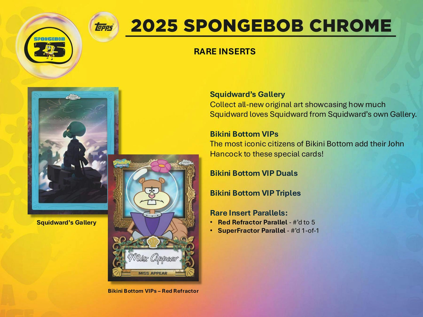 2025 Topps SpongeBob Chrome 25th Anniversary Hobby Box | Columbia Sports Cards - Columbia Hobby - Sports Card Boxes - Toploaders - Card Savers