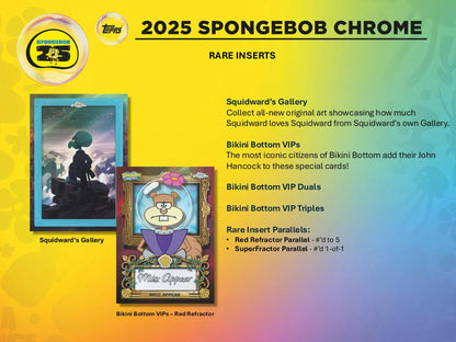 2025 Topps SpongeBob Chrome 25th Anniversary Hobby Box | Columbia Sports Cards - Columbia Hobby - Sports Card Boxes - Toploaders - Card Savers