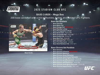 2025 Topps Stadium Club UFC Mega Box | Columbia Sports Cards - Columbia Hobby - Sports Card Boxes - Toploaders - Card Savers
