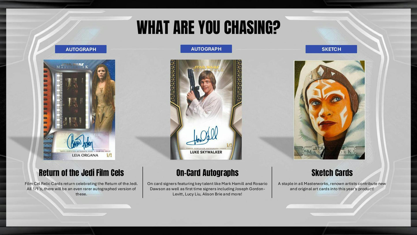 2025 Topps Star Wars Masterwork Hobby Box | Columbia Sports Cards - Columbia Sports Cards