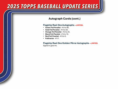 2025 Topps Update Series Baseball 7 - Pack Blaster Box | Columbia Sports Cards - Columbia Hobby - Sports Card Boxes - Toploaders - Card Savers