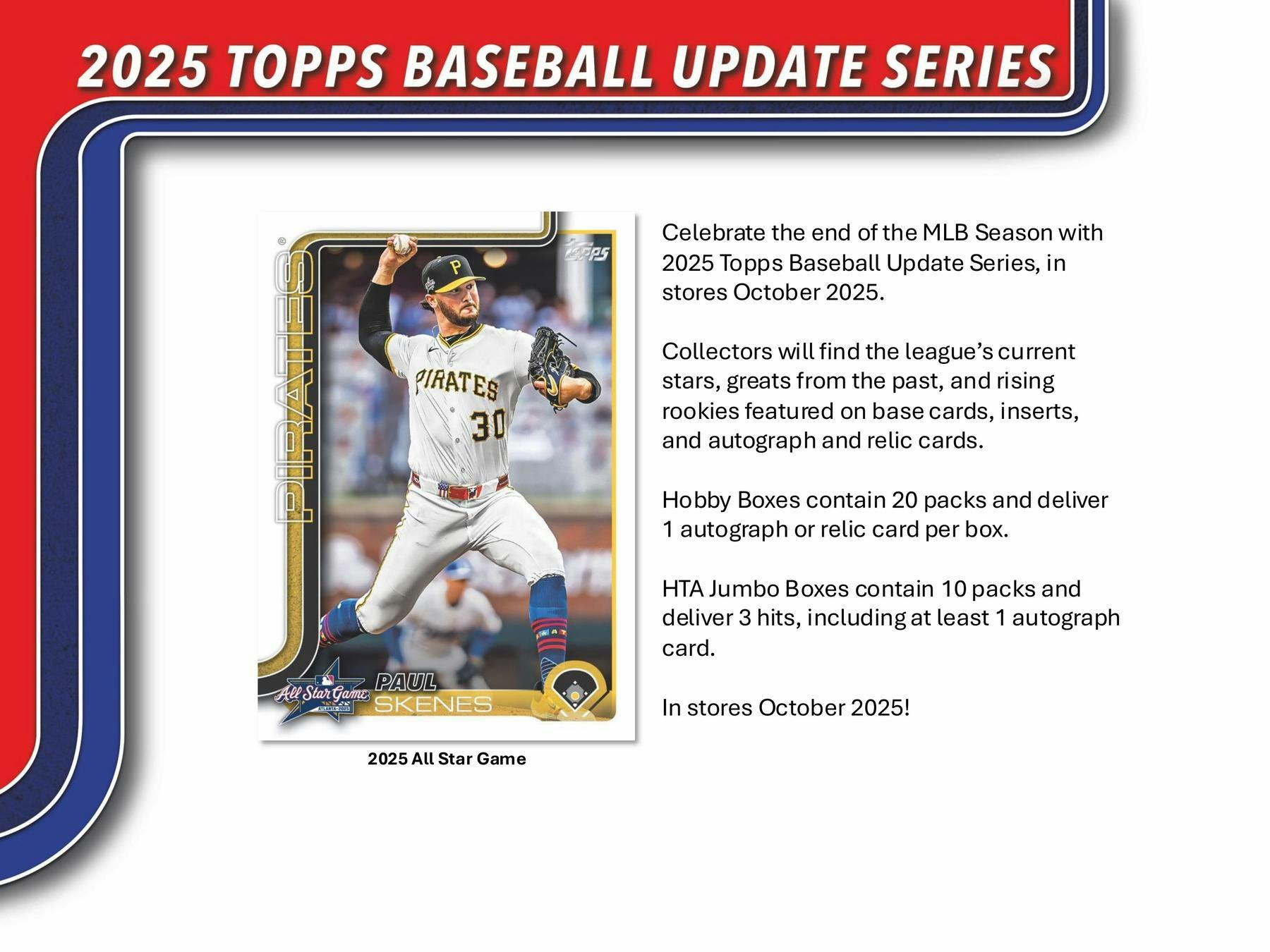 2025 Topps Update Series Baseball Hobby Jumbo Box | Columbia Sports Cards - Columbia Hobby - Sports Card Boxes - Toploaders - Card Savers