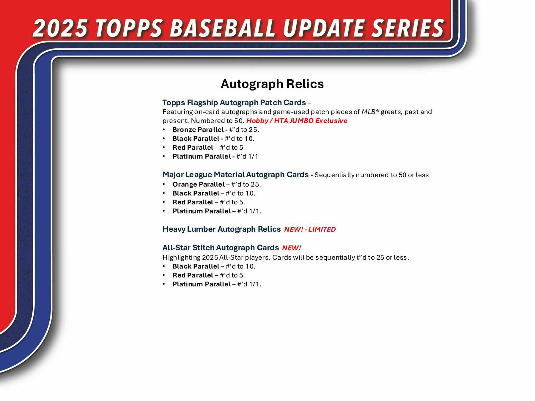 2025 Topps Update Series Baseball Hobby Jumbo Box | Columbia Sports Cards - Columbia Hobby - Sports Card Boxes - Toploaders - Card Savers
