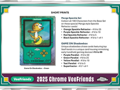 2025 Topps VeeFriends Chrome Hobby Box - Columbia Hobby - Sports Card Boxes - Toploaders - Card Savers