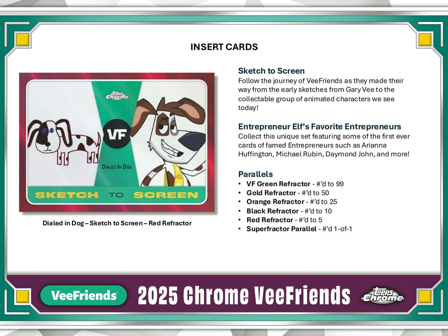 2025 Topps VeeFriends Chrome Hobby Box - Columbia Hobby - Sports Card Boxes - Toploaders - Card Savers