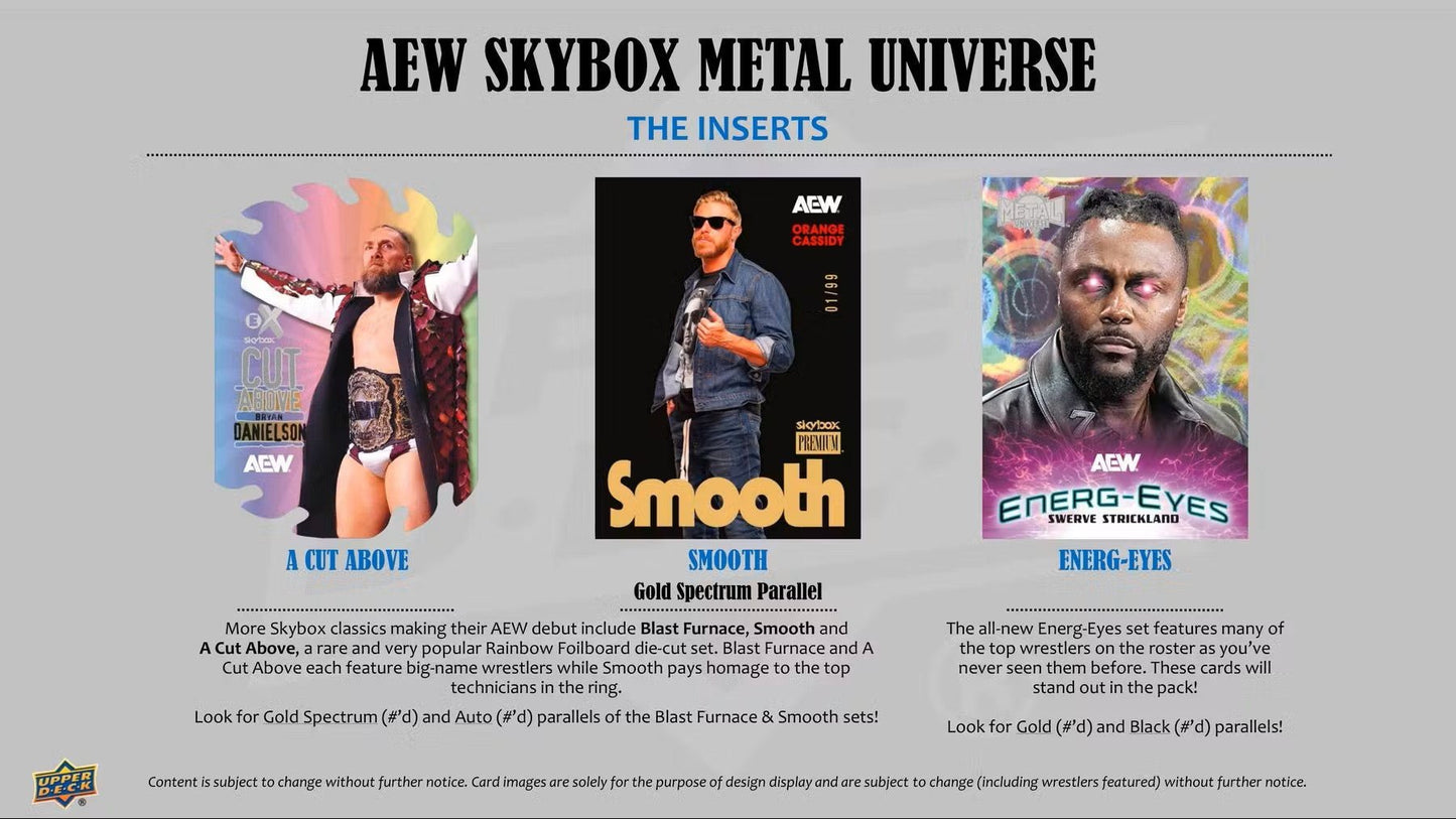 2025 Upper Deck AEW Skybox Metal Universe Wrestling Hobby Box - Columbia Hobby - Sports Card Boxes - Toploaders - Card Savers